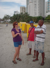 Beim Handeln mit dem Strandstuhlvermieter, Cartagena