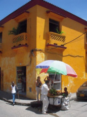 Straßenhändler in der Altstadt Cartagenas