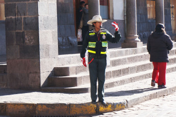 Verkehrspolizei in Cusco